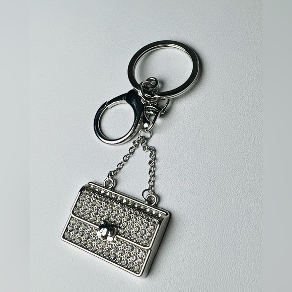 NEW Silver Rhinestone Little Handbag Keychain/Bag Charm💖 - Picture 2 of 3